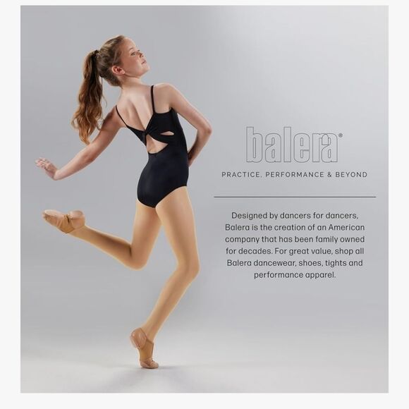 BALERA Dancewear Footed Ballet Tights LT Suntan - Picture 8 of 11